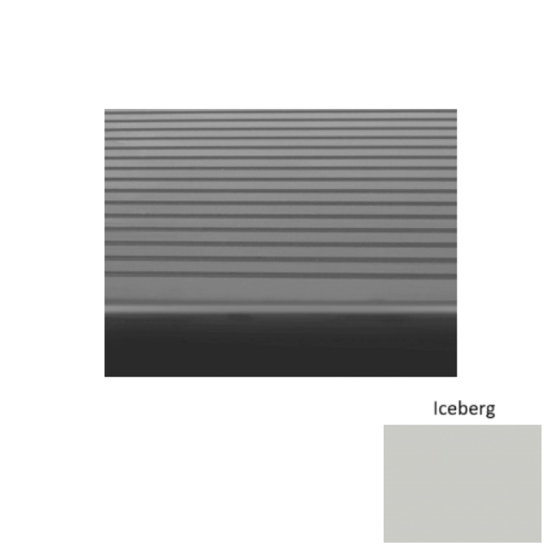 Solid 81 Iceberg Ribbed Rubber Stair Tread