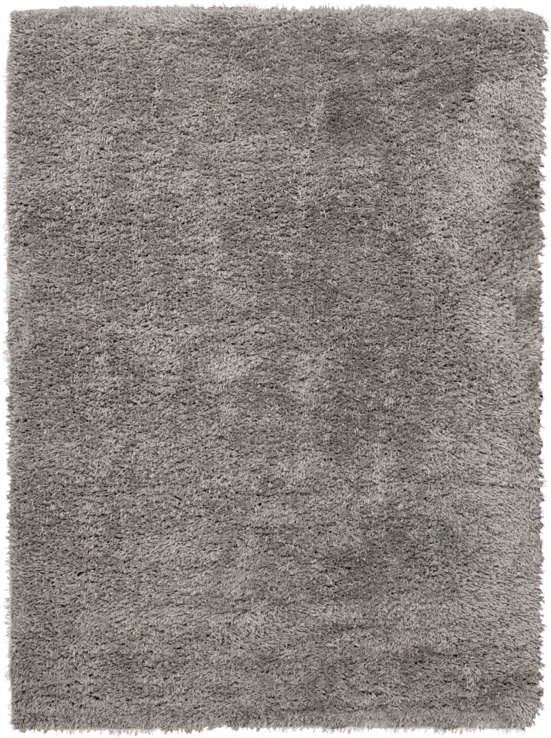 Grey Polyester Shag Area Rug, 8 ft x 10 ft
