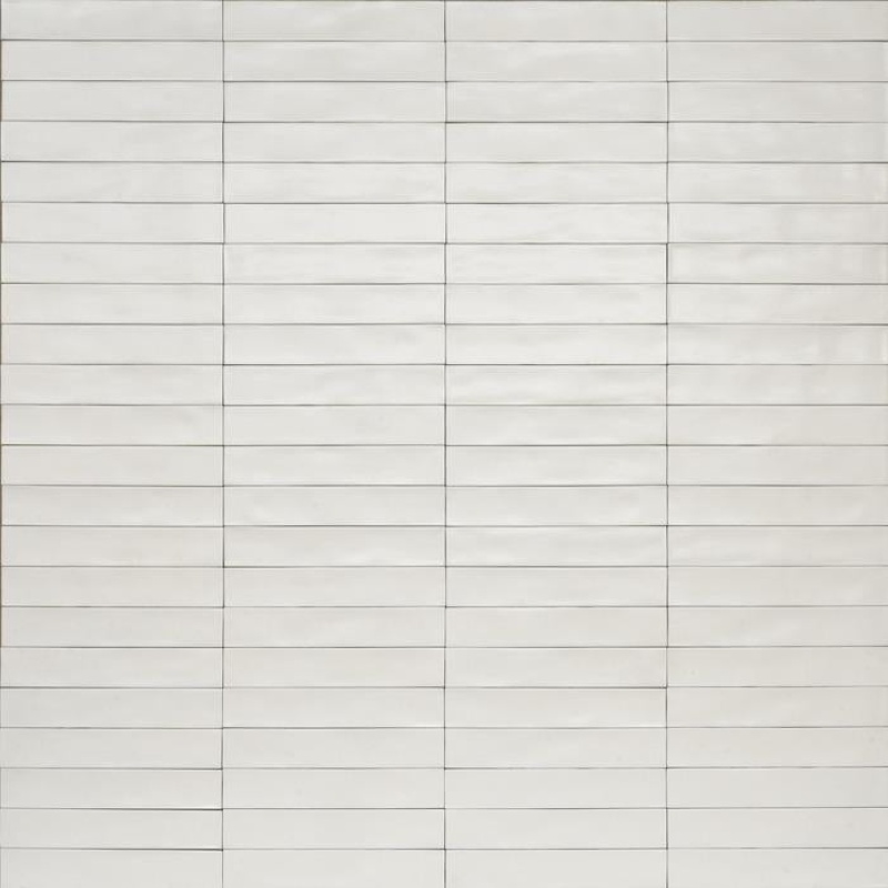 Wish White Porcelain Tile - Semi Matte - 2" X 12"
