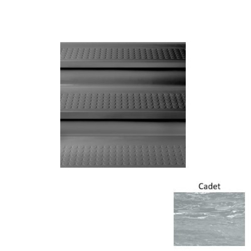 Marbleized 98 Cadet Vantage Raised Circular Rubber (Sq) Stair Tread - Textured
