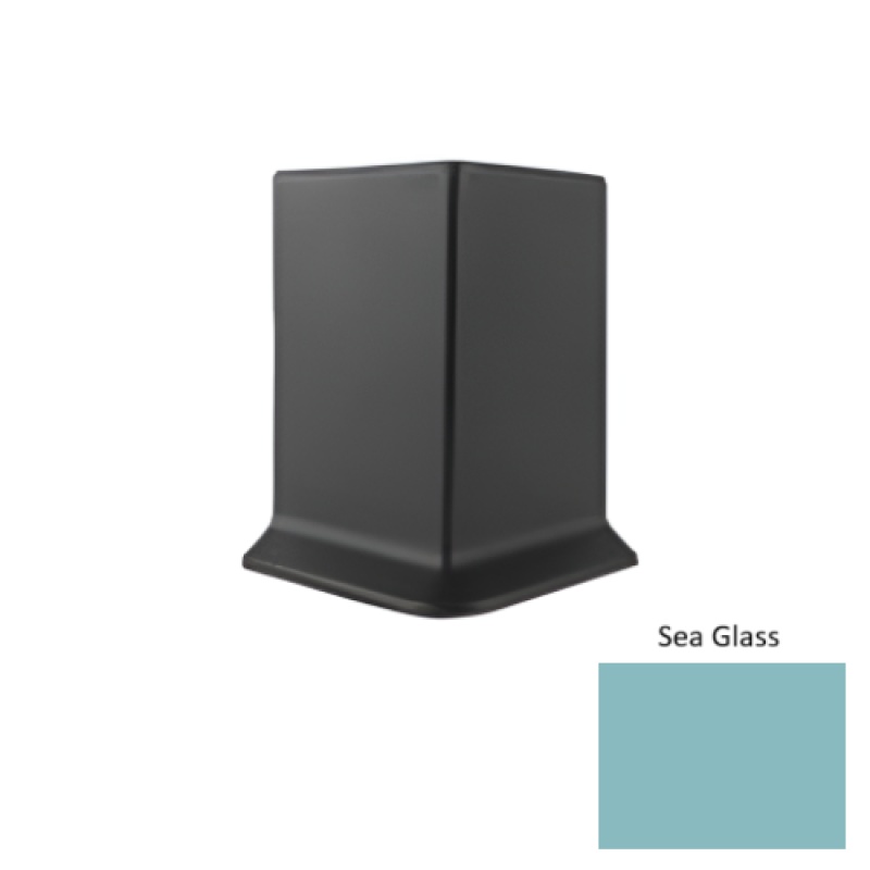 Sea Glass Vinyl Moulding / Trim - 6" Outside Corner For 6" X 48 X 1/8" Cove Wall Base - Outside Corner