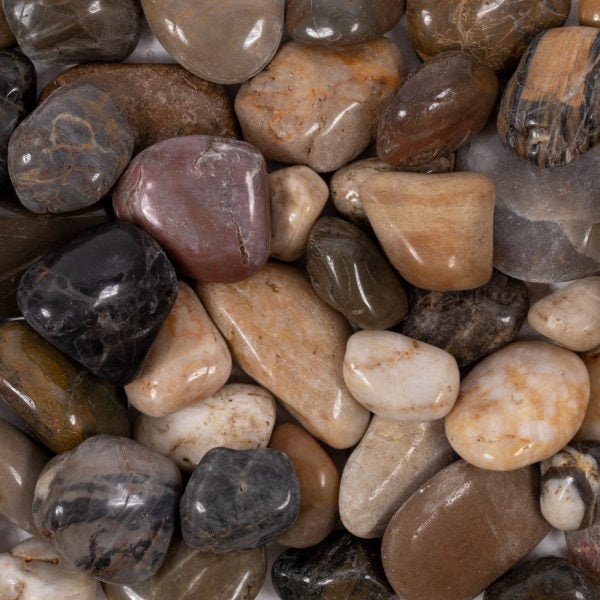 Mixed Medium Marble Loose Pebble - Ultra Polished - Random Sizes