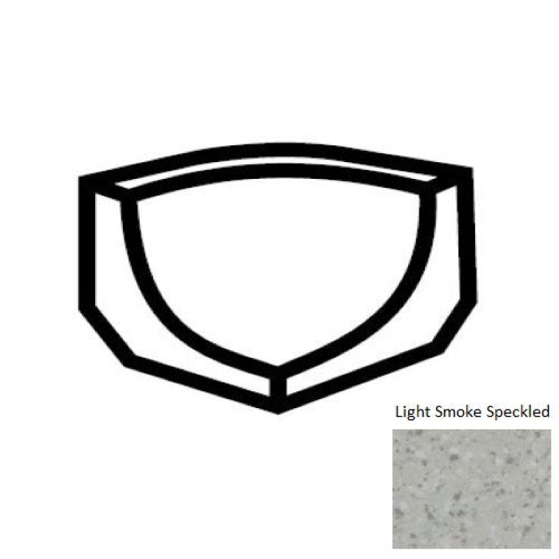 Unglazed Mosaics Light Smoke Speckled Porcelain Floor & Wall Trim - 1" X 1" Cove Base Incorner Round - Unglazed