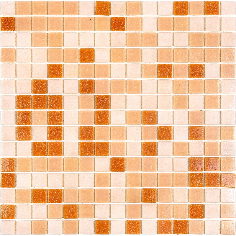 Mixes Rose Glass Mosaic - 0.8" x 0.8" - Glossy