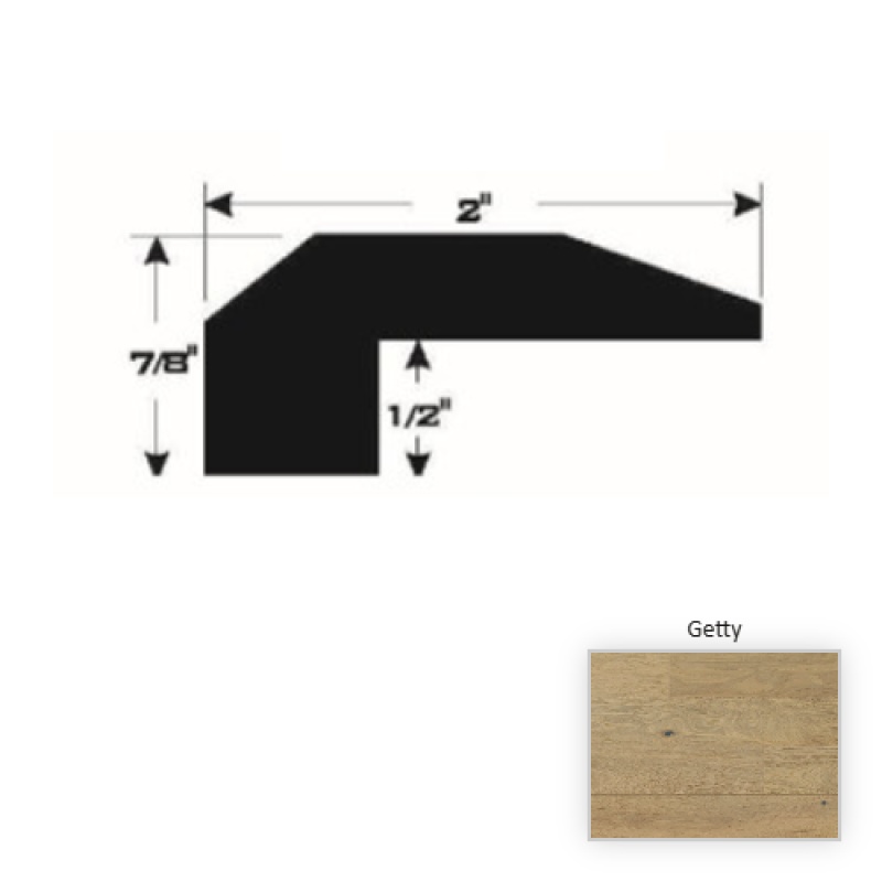 Contempo European White Oak Getty Hardwood Moulding / Trim - 90" Threshold - Ultra Matte Polyurethane