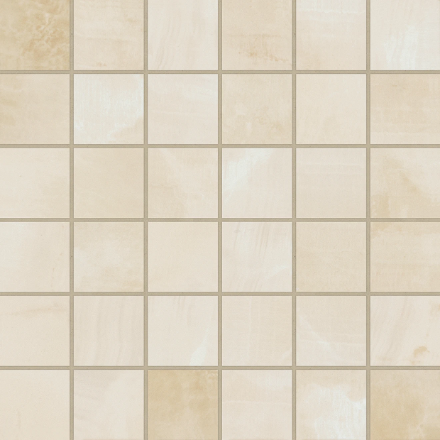 Gemma Beige Onyx Porcelain Mosaic - 2" X 2"