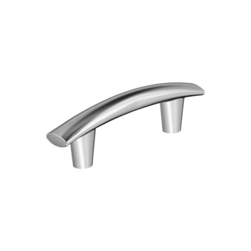 Willow Zinc Arch Cabinet Pull - Polished Chrome