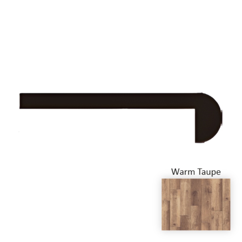 Black Forest Twilight Oak Warm Taupe Laminate Wood Moulding / Trim - 94.49" Flush Stair Nose - Embossed