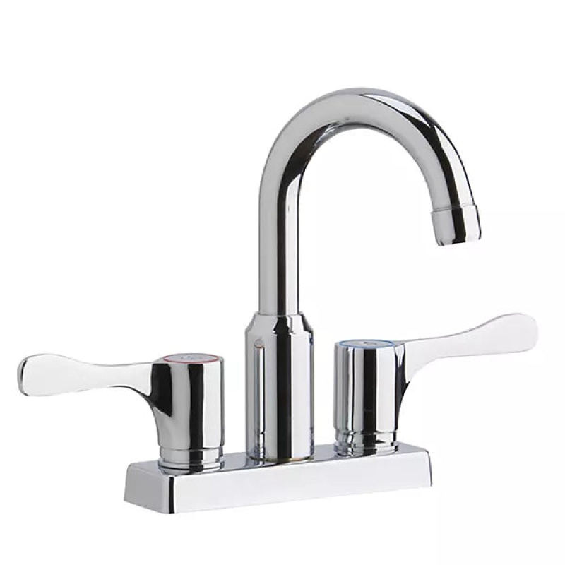 Lkd24898bhc Chrome Plated Brass Deck Mount Bathroom Faucet - Double Handle / Three Holes - Chrome Plated Brass