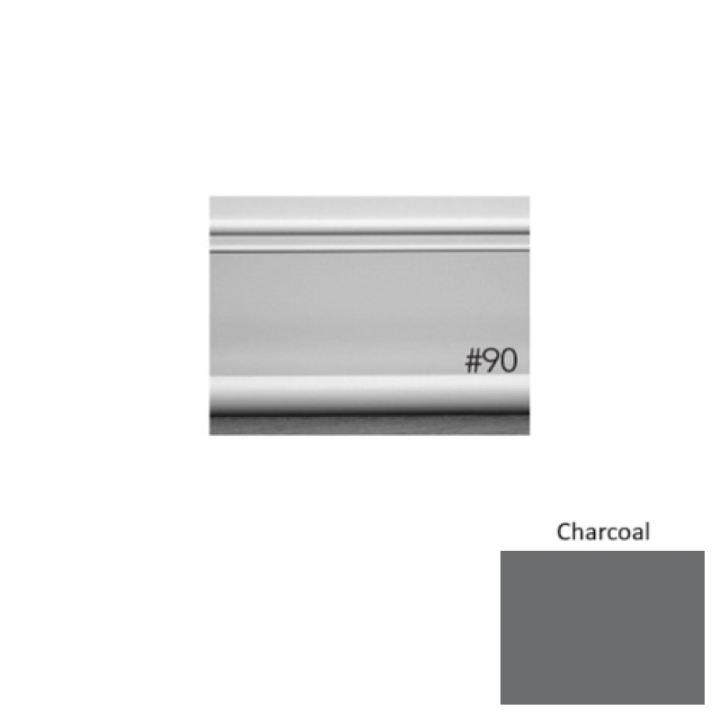 Pinnacle Plus #90 Intrigue Charcoal Rubber Coil Wall Base - 4" X 60 Ft