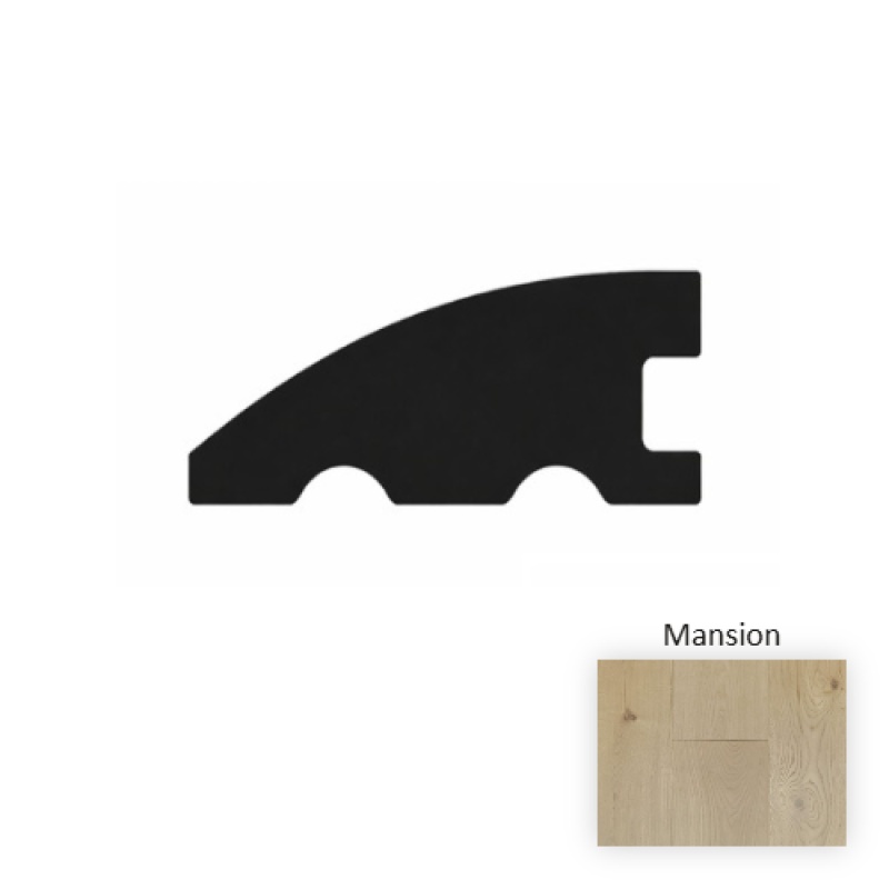 Elevate Mansion Hardwood Moulding / Trim - 78" Reducer - Wire Brushed