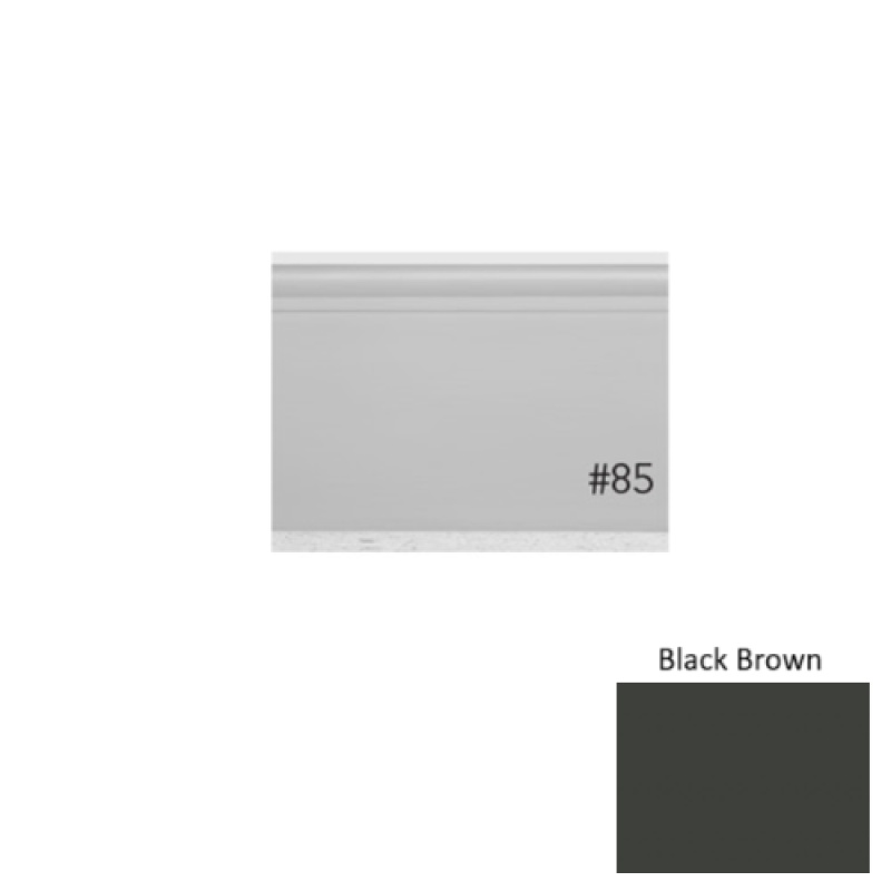 Pinnacle Plus #25 Classic Black Brown Rubber Coil Wall Base - 4 9/16" X 60 Ft