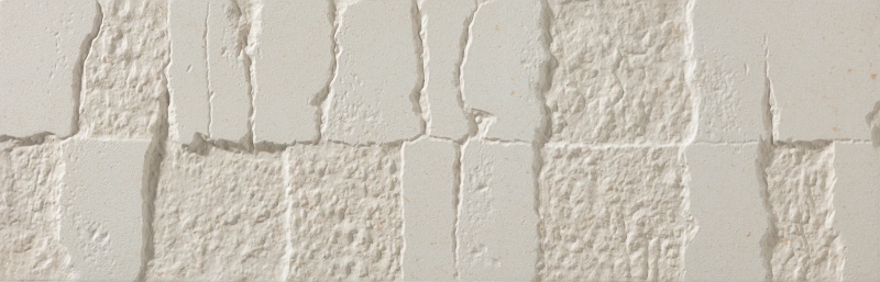 Fregio Ivory Raised Porcelain Tile - Matte - 6" X 20"