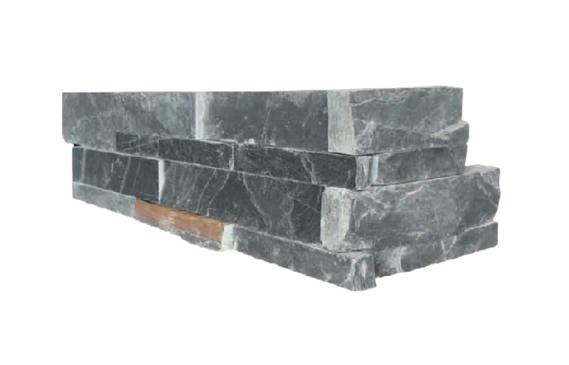 Classic Black Slate Ledgestone Corner - Natural Cleft - 6" X 18" X 6"