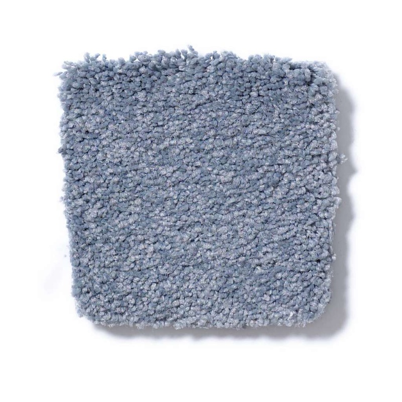 Couture' Collection Ultimate Expression 15' Blue Suede Nylon Carpet - Textured