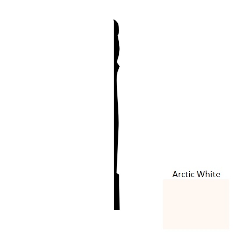 Arctic White Reflection SC Rubber Wall Base, 7 3/4" x 40 Ft x 1/4"