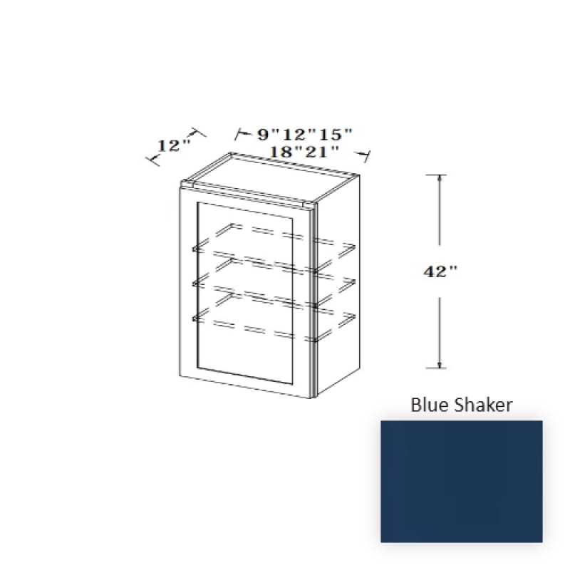 Grey Shaker Wood Kitchen Wall Cabinet