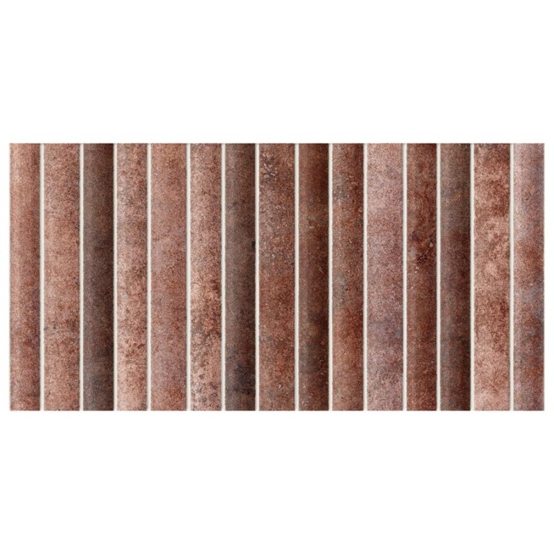 Rubik Garnet Ceramic Tile - Glossy - 5 7/8" x 11 3/4"