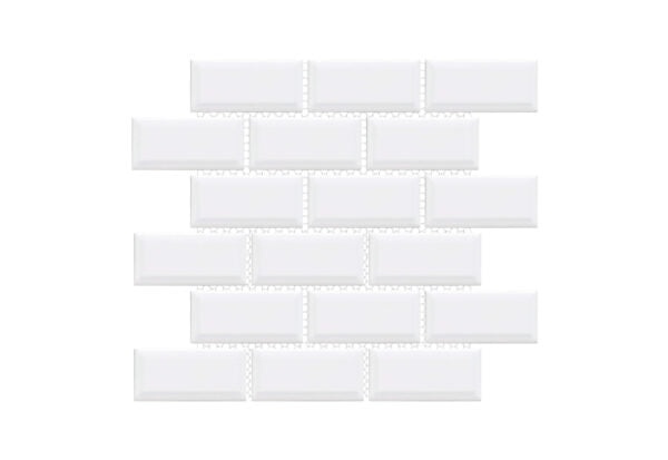 Artisan Plus White Porcelain Mosaic - 2" X 4" Brick - Glossy