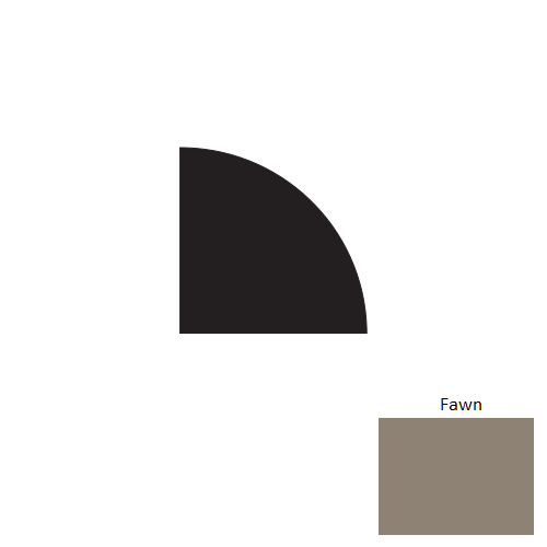Johnsonite Fawn Rubber Moulding / Trim Quarter Round