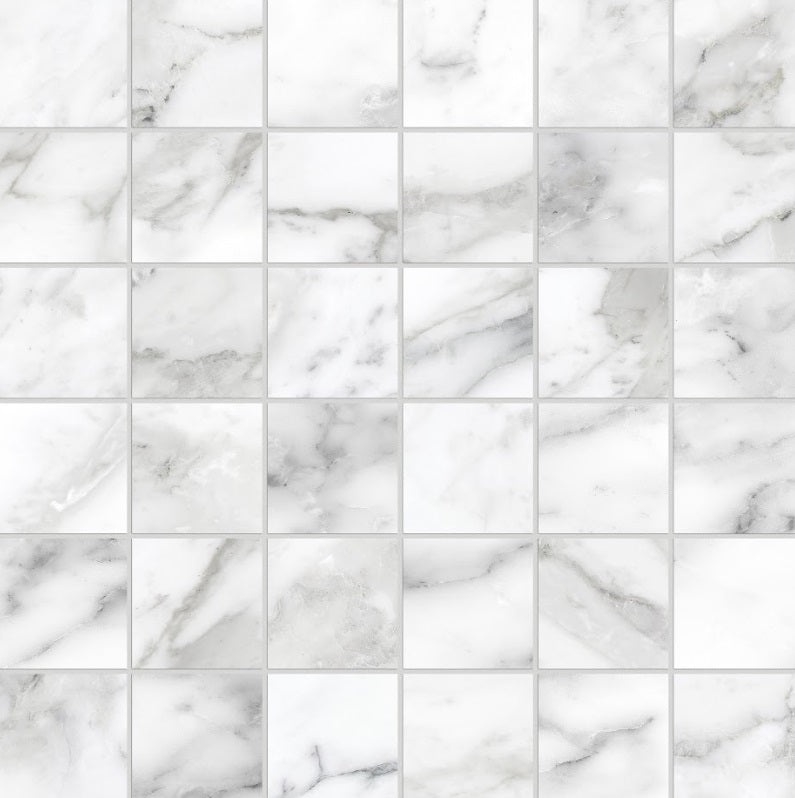 La Marca Arabescato Porcelain Mosaic - 2" x 2" - Matte