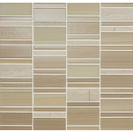 Serentina Accord Stone & Glass Mosaic - Stacked - Glossy & Matte