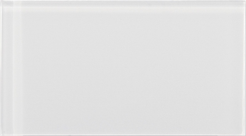 Lucente Blanc Glass Tile - Glossy - 3" X 6"