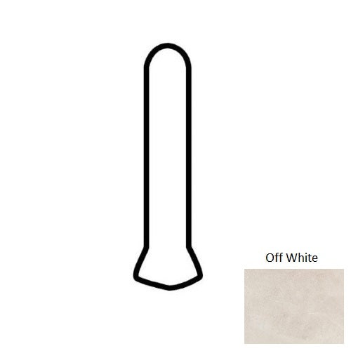 Delegate Off White Porcelain Floor & Wall Trim - 1" X 6" Cove Base Outcorner - Matte