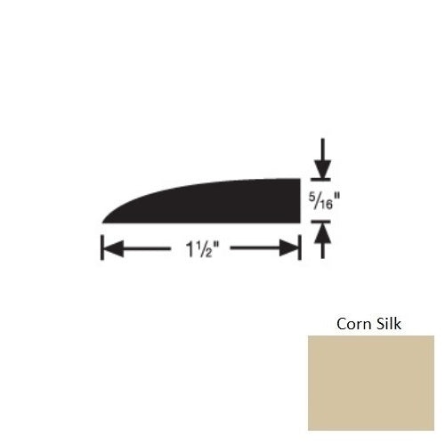 Flextones Corn Silk Vinyl 177B Carpet Edge Reducer - 1 1/2" X 12 Ft - Thermoplastic