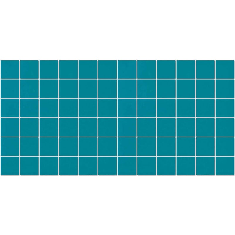 Unglazed Mosaics Peacock Blue Porcelain Mosaic - 2" X 2" - Unglazed