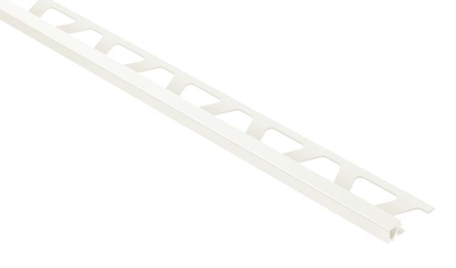 Quadec Square Edge Plastic PVC Tile Edging Trim - White
