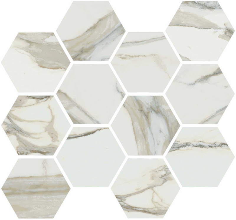 Stratus Oro Porcelain Mosaic - Hexagon