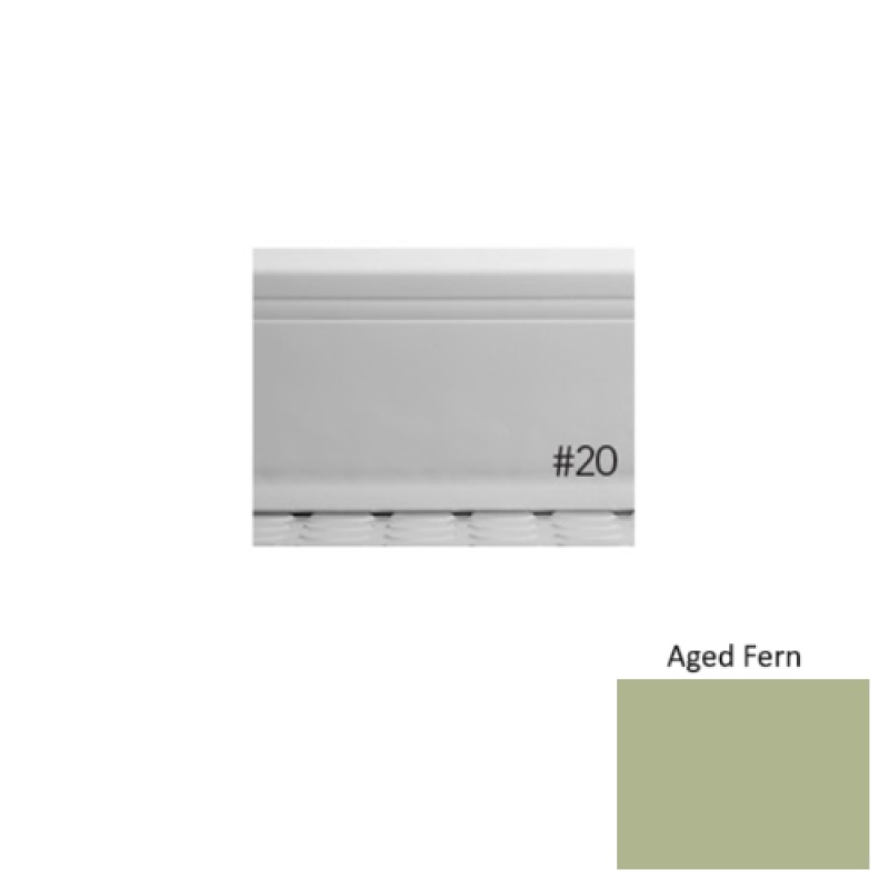 Pinnacle Plus #20 Draft Aged Fern Rubber Coil Wall Base - 4" X 120 Ft