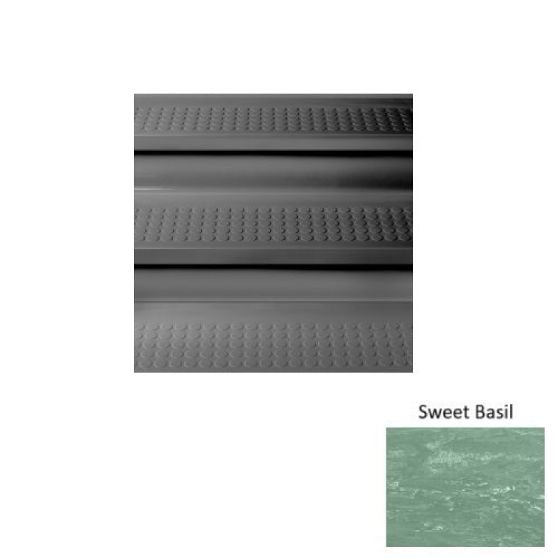 Marbleized 98 Sweet Basil Vantage Raised Circular Rubber Stair Tread – Textured