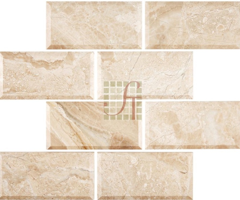 Diano Royal Beveled Marble Tile - Polished - 3" X 6"