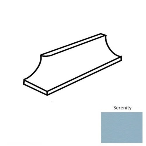 Unglazed Mosaics Serenity Porcelain Floor & Wall Trim - 1" X 2" Cove Base Outcorner Right - Matte