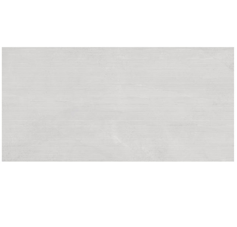 Walk White Rigatino Deco Porcelain Tile - Matte - 24" X 48"