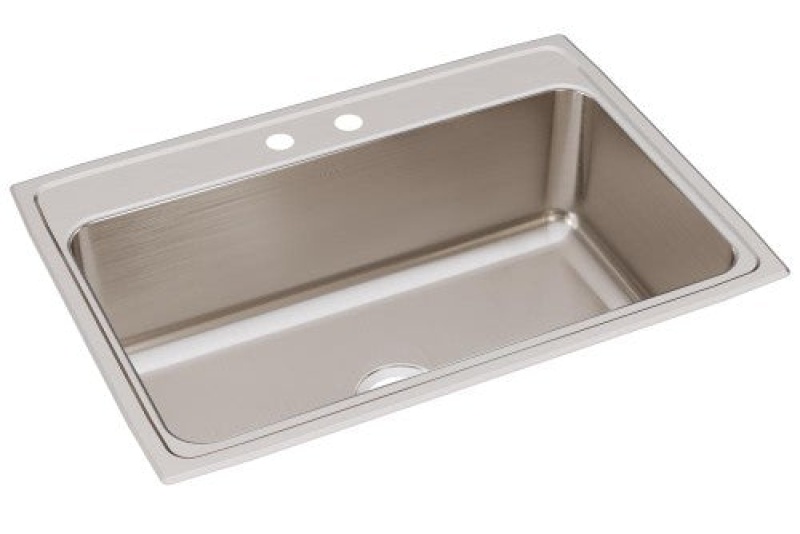 Dlrq3122102 Lustertone Classic Stainless Steel Drop In Single Bowl Kitchen Sink - 31" X 22" X 10 1/8" With 2 Holes - Stainless Steel