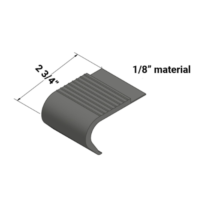 Johnsonite Gateway Vinyl Round Stair Nose 2 1/16" x 12 Ft