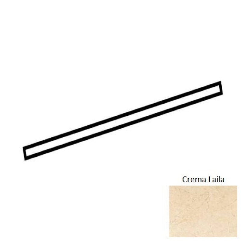 Mirasol Crema Laila Ceramic Wall Trim - 1/2" X 12" Jolly - Glossy