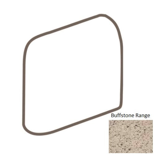 Keystones Unglazed Mosaic Buffstone Range Porcelain Floor & Wall Trim - 1" X 1" Bullnose Outcorner - Matte