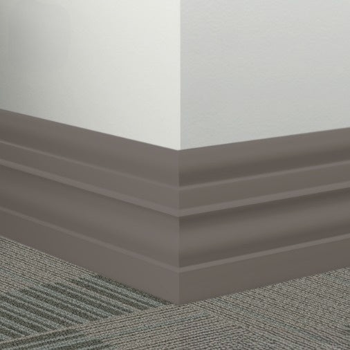 Johnsonite Brown Rubber Millwork Contoured Wall Base - 6" X 96" X 1/4" Attache - Millwork Contoured Wall Base