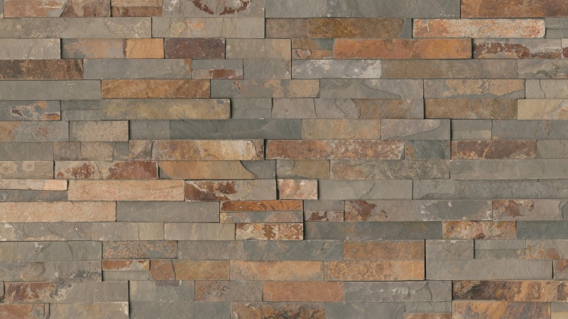 Butterscotch Slate Ledgestone - Natural Cleft & Back - 6" X 24"