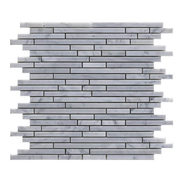 Carrara Marble Mosaic - Sticks - Natural