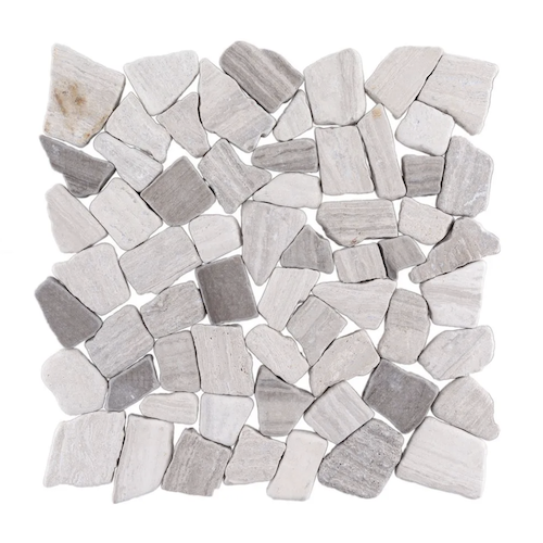 Essentials By Jeffrey Court Grey Limestone Mosaic - Random Block - Honed