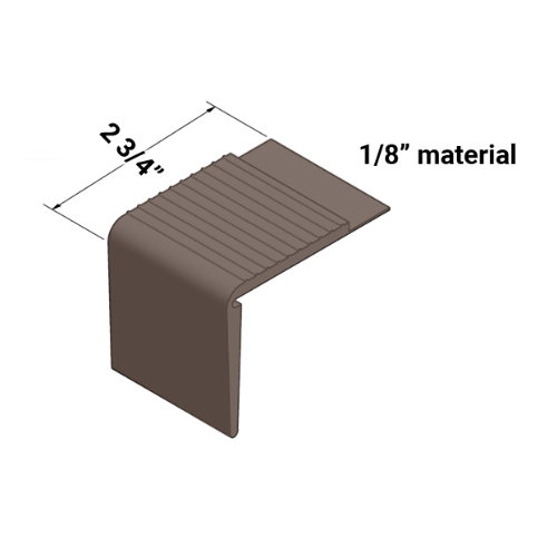 Johnsonite Cinnamon Vinyl Square Stair Nose Trim