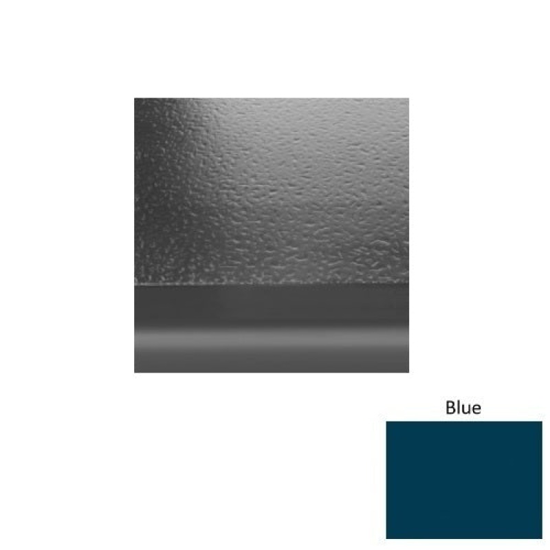 Solid 99 Blue Hammered Rubber (Sq) With Safety Yellow Abrasive Strip Stair Tread - Hammered