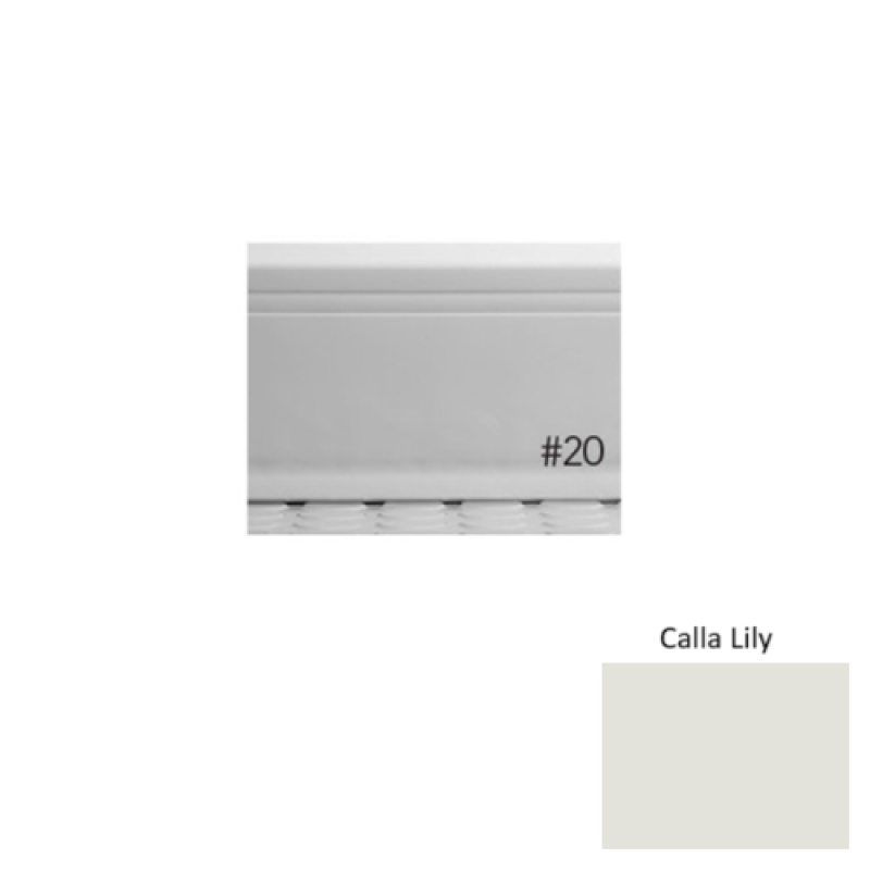 Pinnacle Plus #20 Draft Calla Lily Rubber Coil Wall Base - 4" X 120 Ft