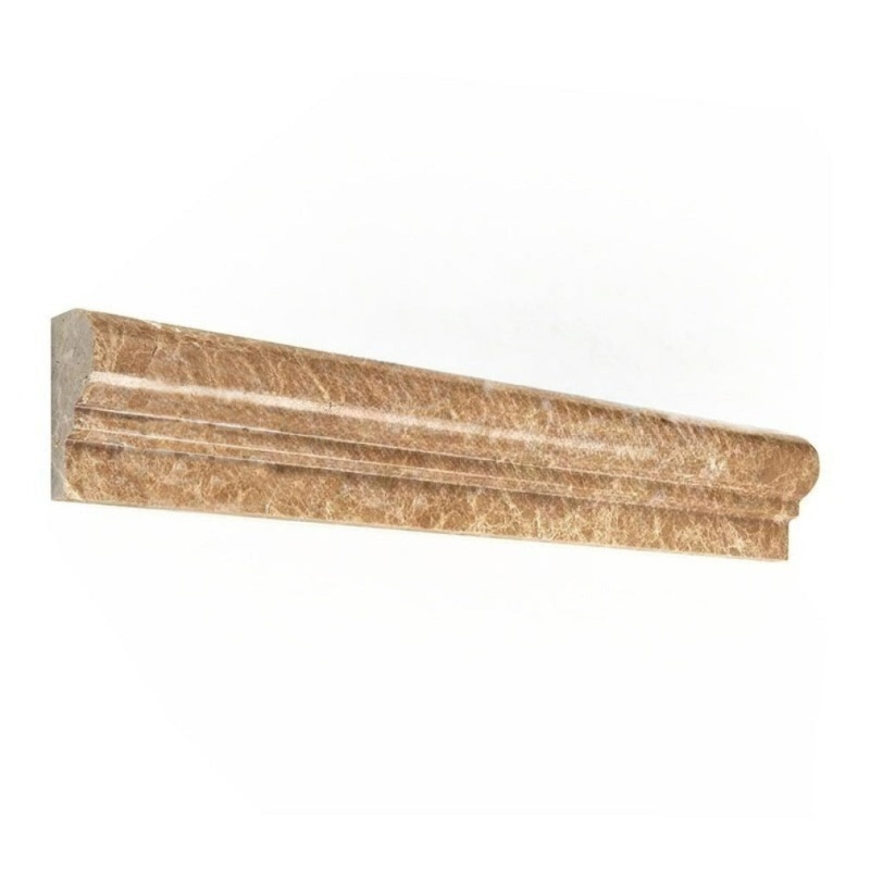 Emperador Light Marble Liner - 2" X 12" F1 Chair Rail