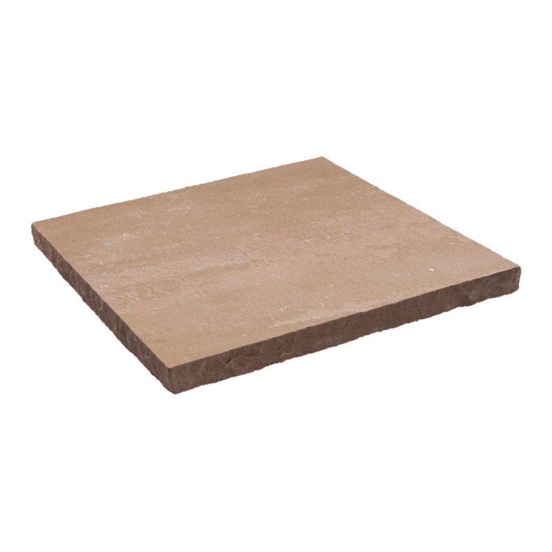 Antique Brown Sandstone Column Cap - Tumbled